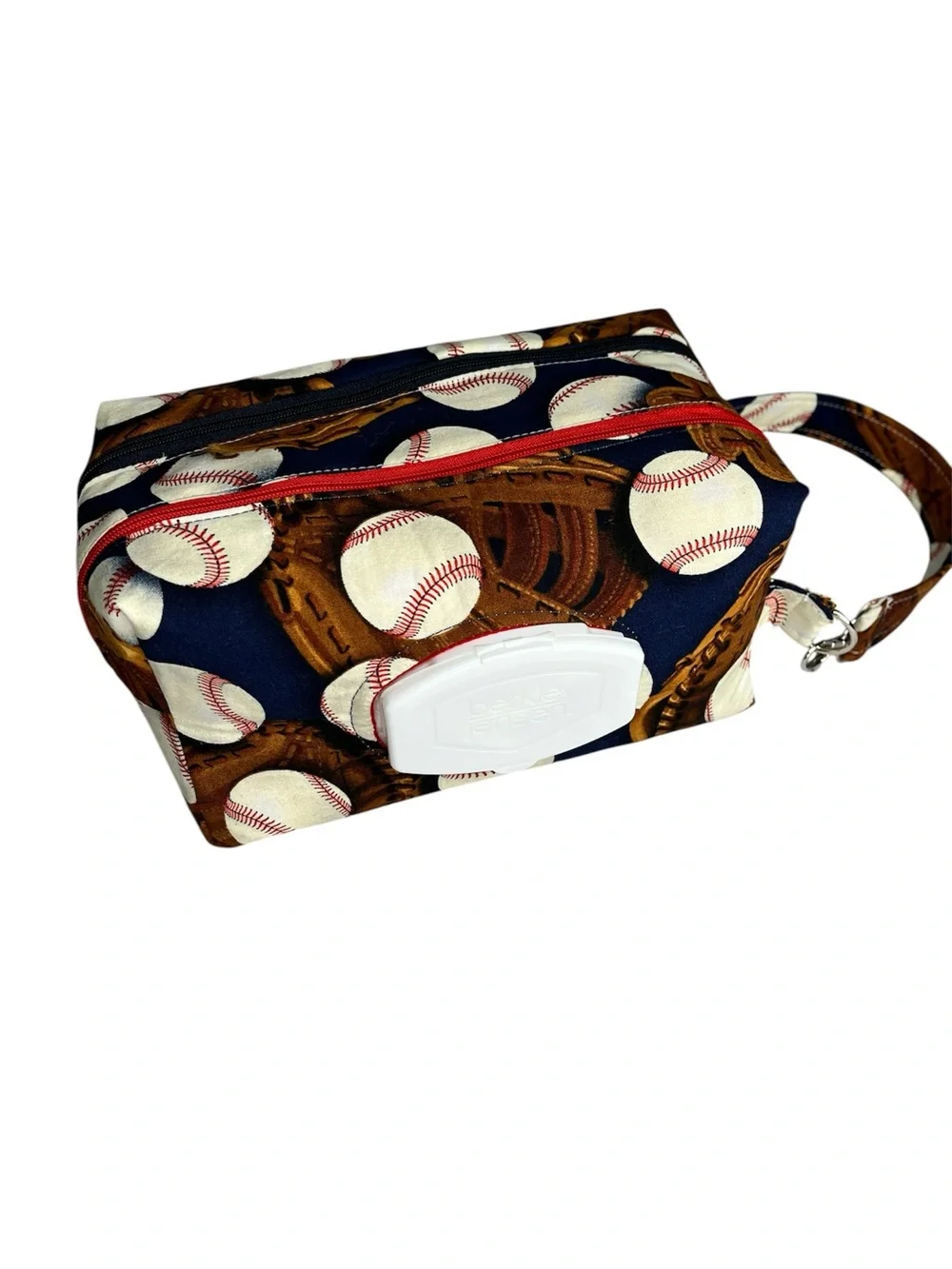 Handmade travel diaper bag double zipper bag
